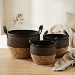 Straw Basket Set 3 Pcs